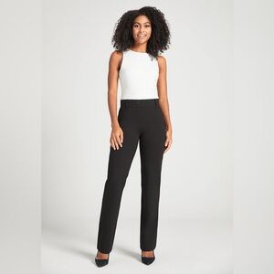 Betabrand Classic Dress Pant Yoga Pant Straight Leg Med Long